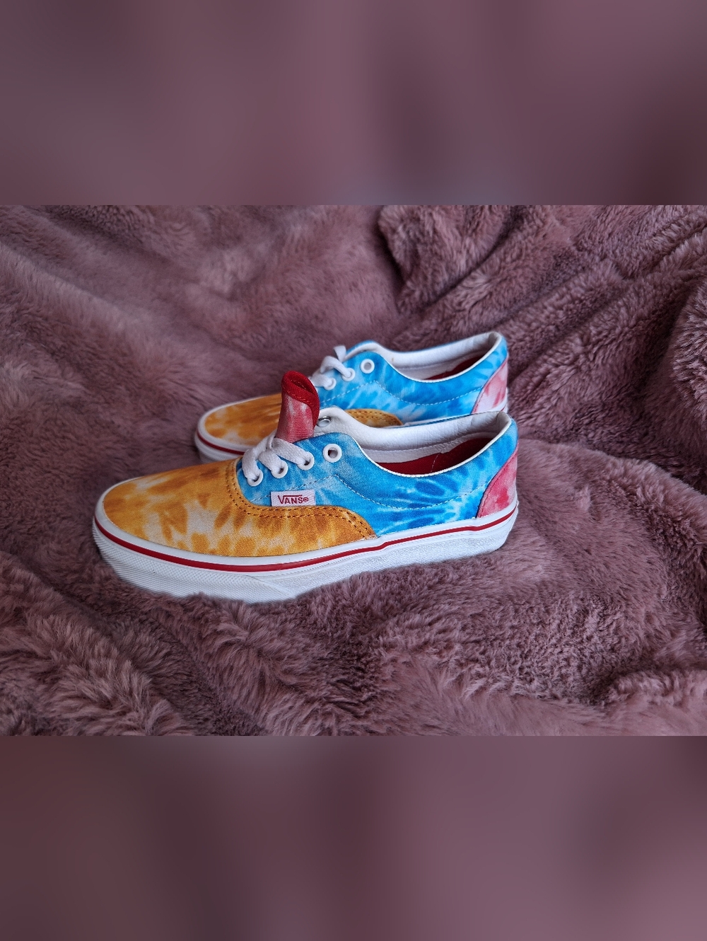 Kids Vans Tie-Dye Era Sneakers - Yellow, Blue, Red